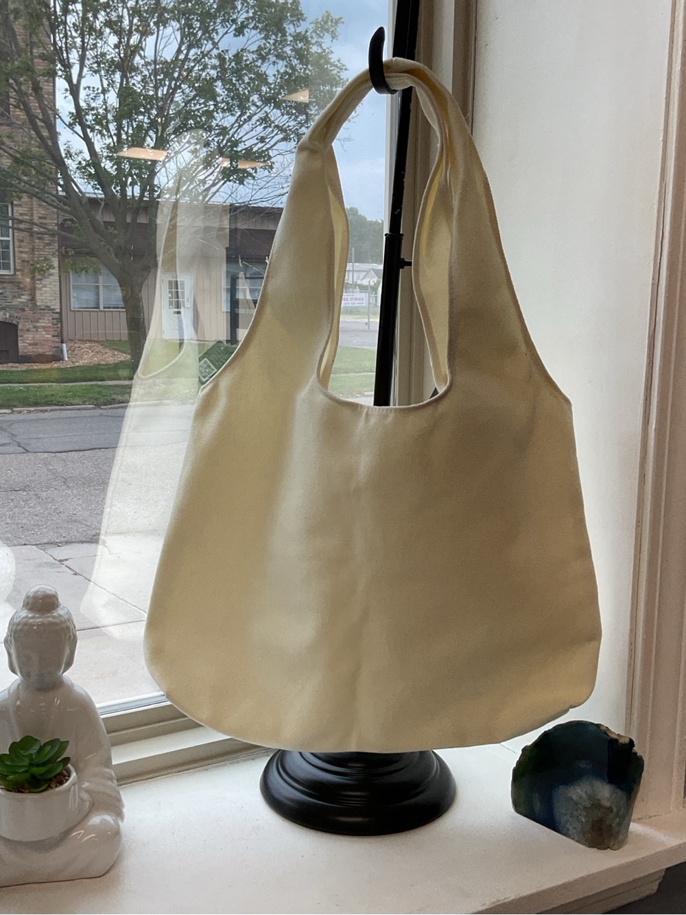 Cream Shoulder Hobo Bag - Minimal Everyday Tote